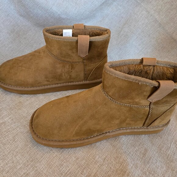 Magellan Women's Cozy Brown Pull On Boots, Size 9 - Picture 1 of 5